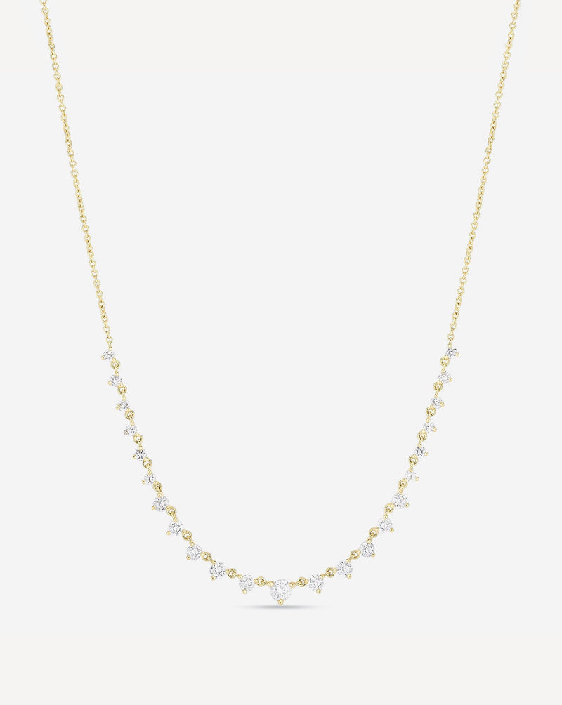 Ring Concierge Necklaces 14k Yellow Gold Graduated Diamond Layering Necklace