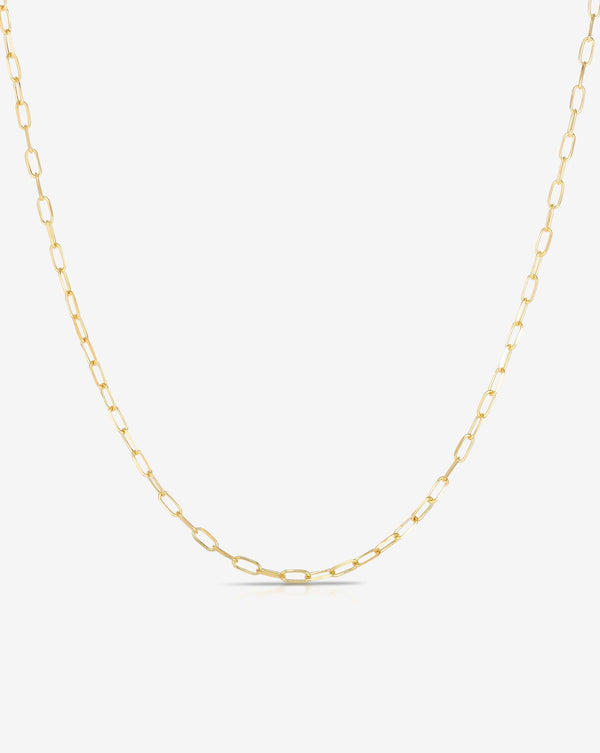 Small Link Chain Necklace 14K Yellow Gold / 18