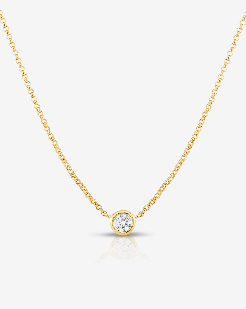 Ring Concierge Necklaces 14k Yellow Gold / Round Mixed Shapes Diamond Pendant Necklace