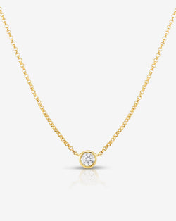 Ring Concierge Necklaces 14k Yellow Gold / Round Mixed Shapes Diamond Pendant Necklace