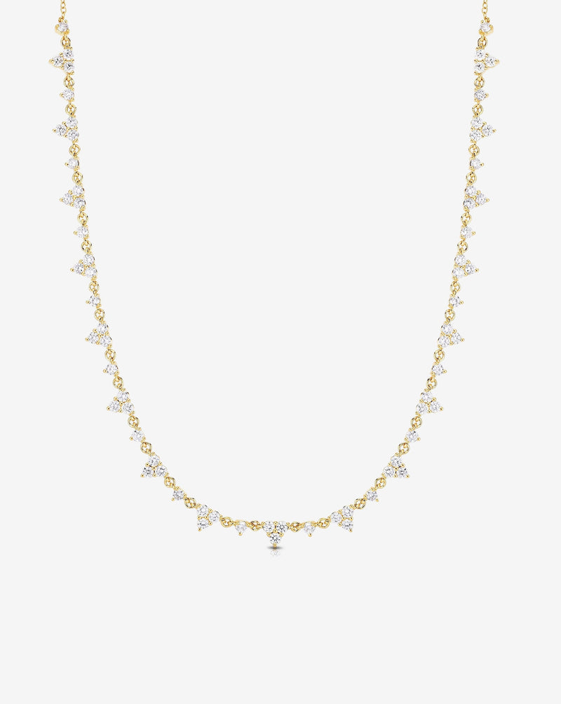 Ring Concierge Necklaces 14k Yellow Gold Trio Diamond Layering Necklace