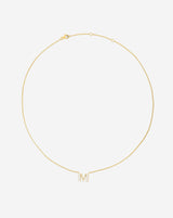 Baguette + Pavé Initial Necklace – Ring Concierge