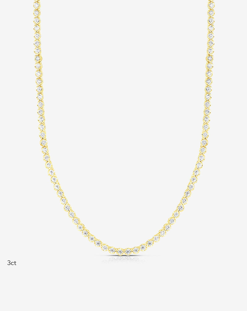 Ring Concierge Necklaces Cupcake Set Diamond Tennis Necklace 3 ct 14k yellow gold