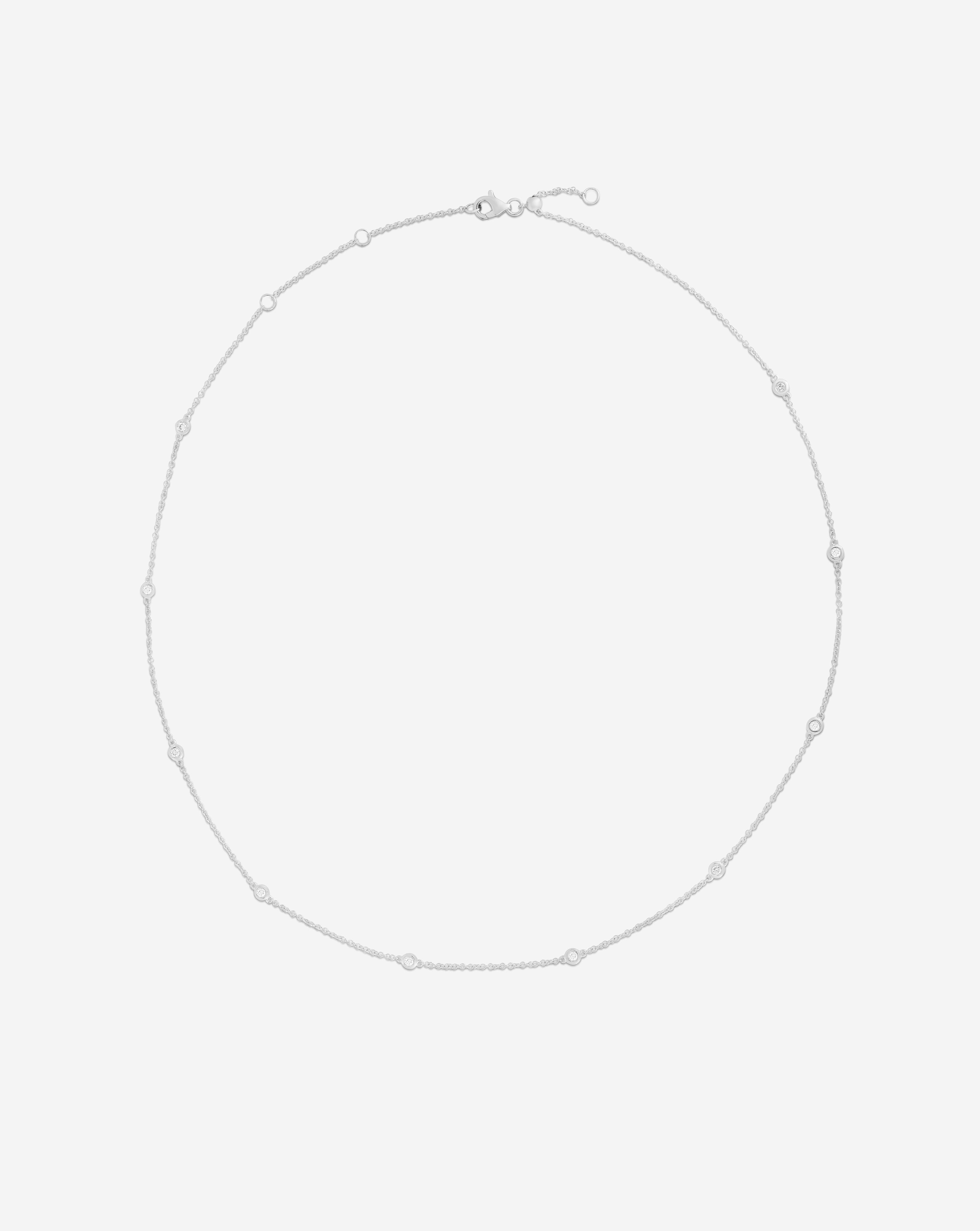 Diamond Bezel Station Necklace – Ring Concierge