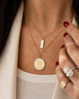 Engraved discount diamond necklace