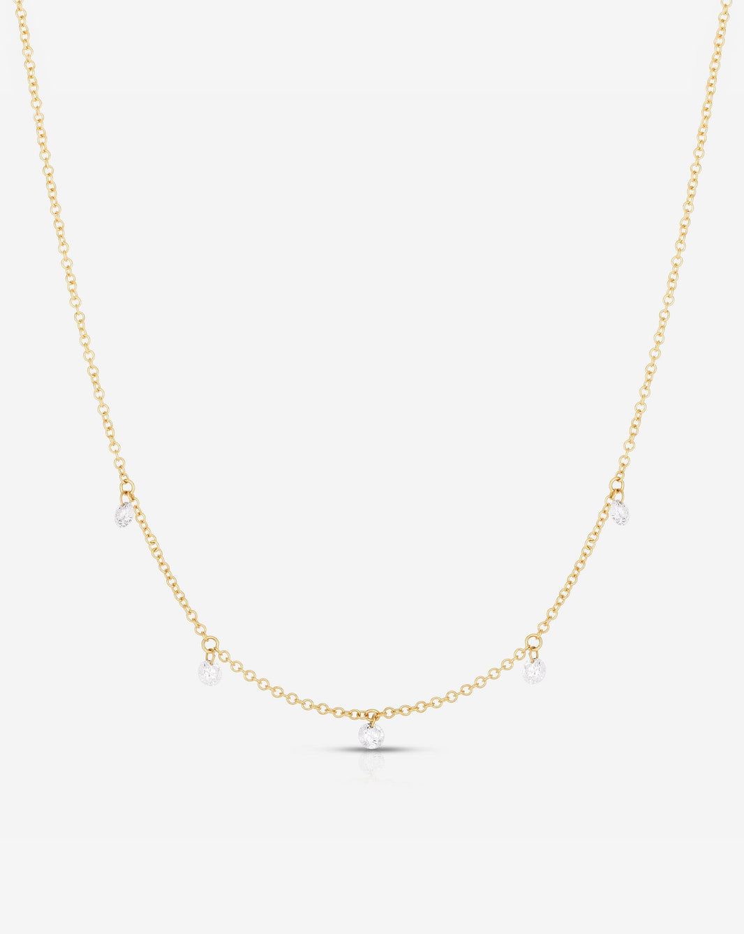 Ring Concierge Necklaces Floating Diamond Necklace in 14K Yellow Gold