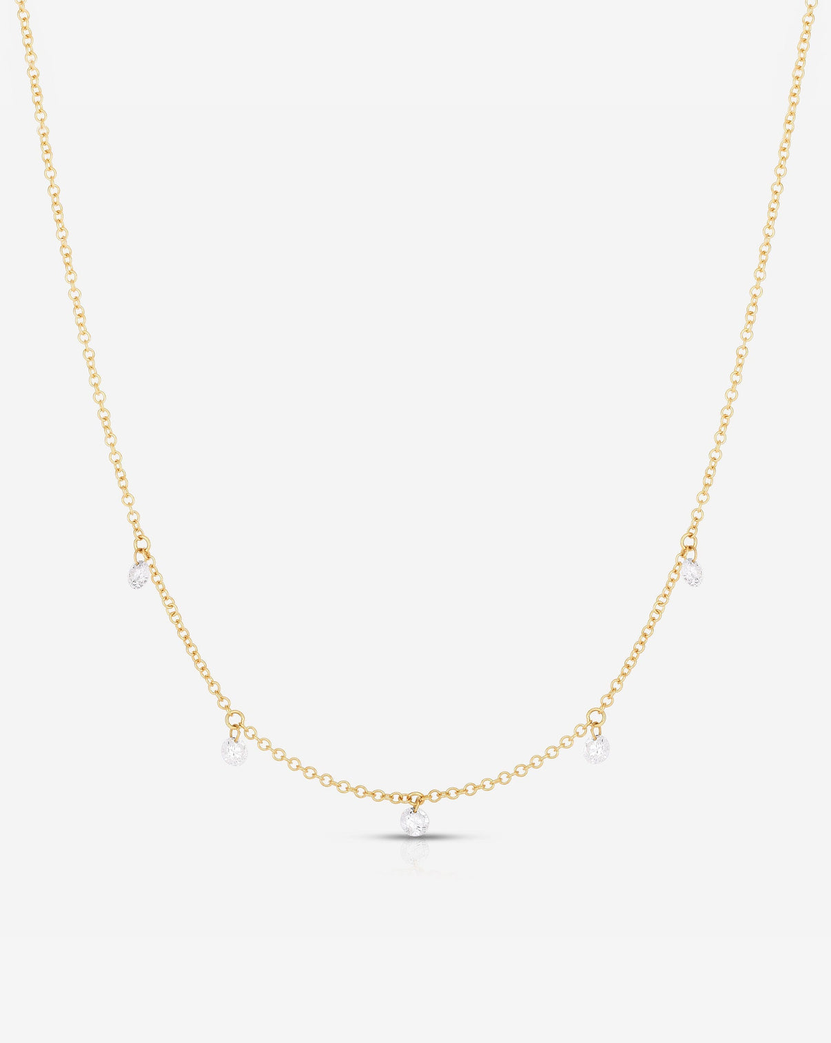 Ring Concierge Necklaces Floating Diamond Necklace in 14K Yellow Gold