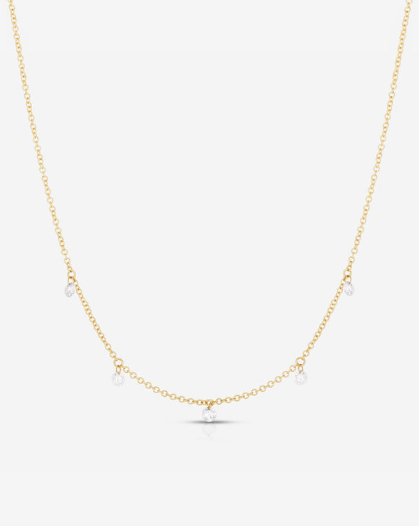 Ring Concierge Necklaces Floating Diamond Necklace in 14K Yellow Gold