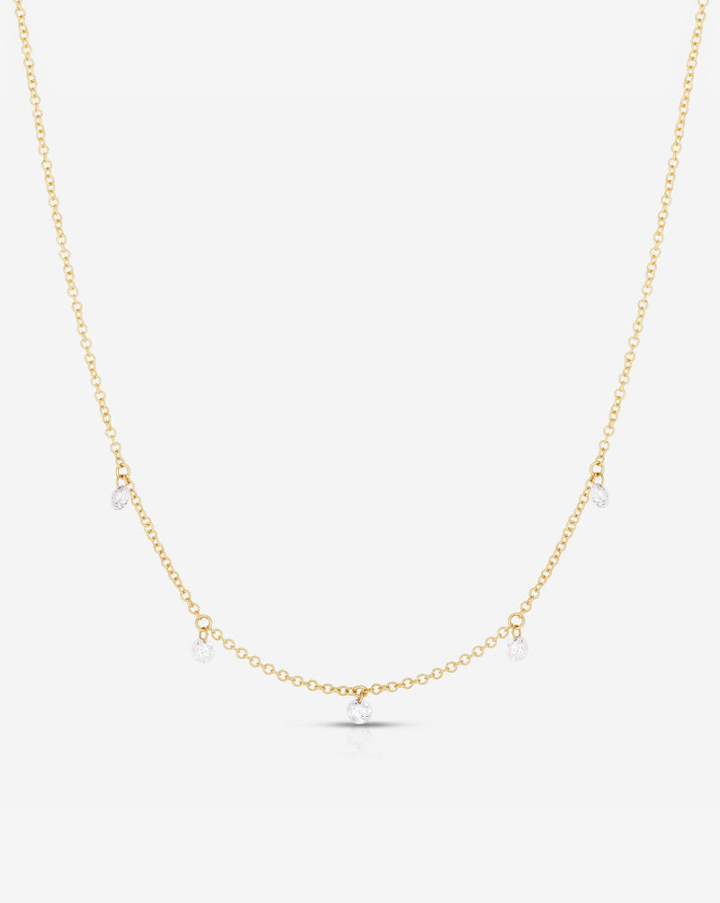 Ring Concierge Necklaces Floating Diamond Necklace in 14K Yellow Gold