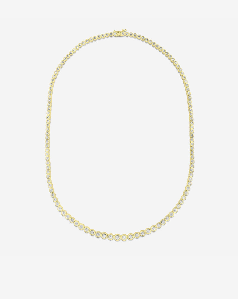 Ring Concierge Necklace Graduated Bezel Diamond Tennis Necklace