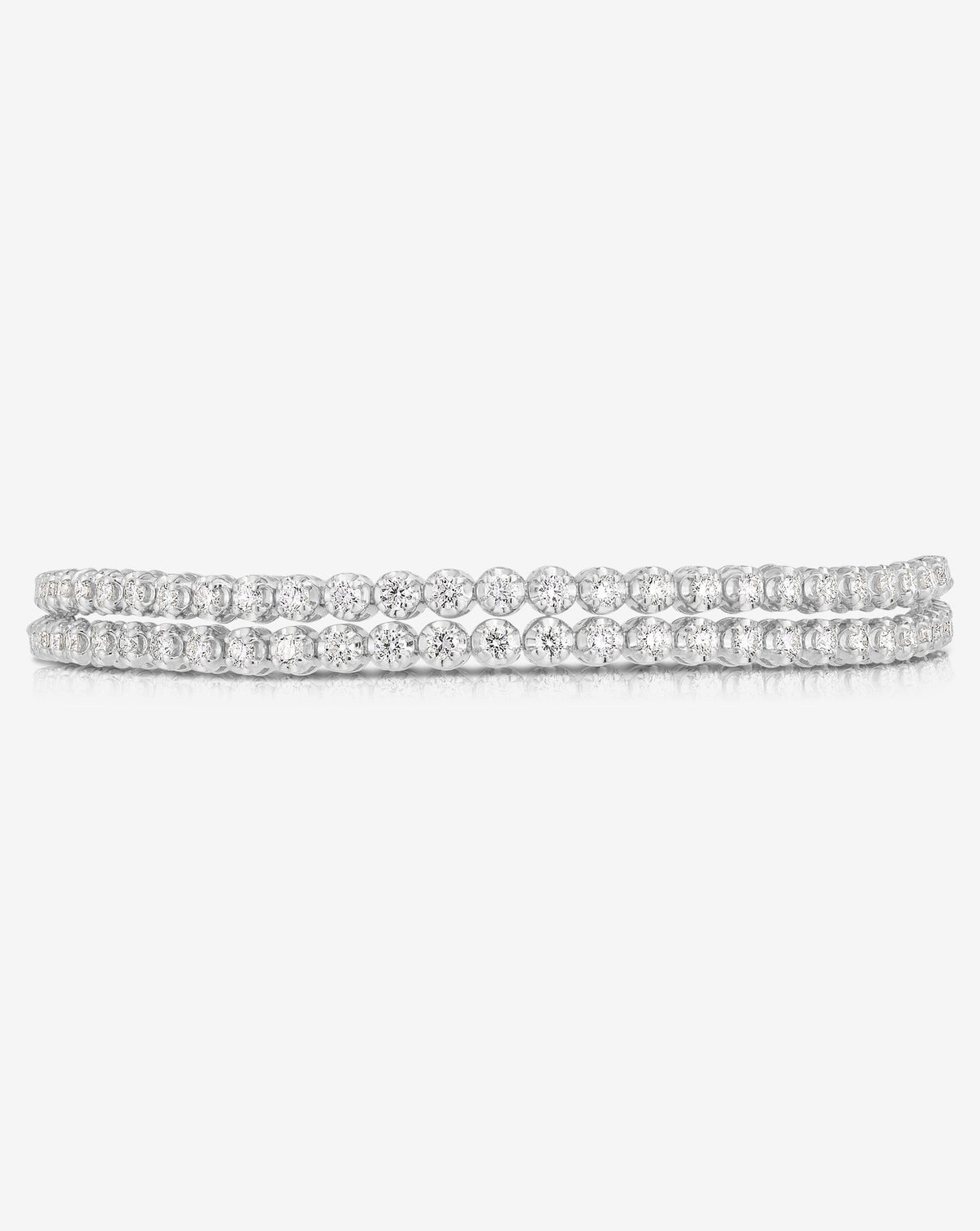 Ring Concierge Multiway Tennis Necklace + Double Wrap Bracelet 14k white gold - 2.5 carat