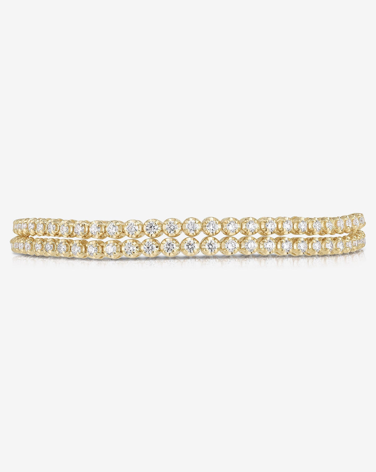 Ring Concierge Multiway Tennis Necklace + Double Wrap Bracelet 14k yellow gold - 2.5 carat