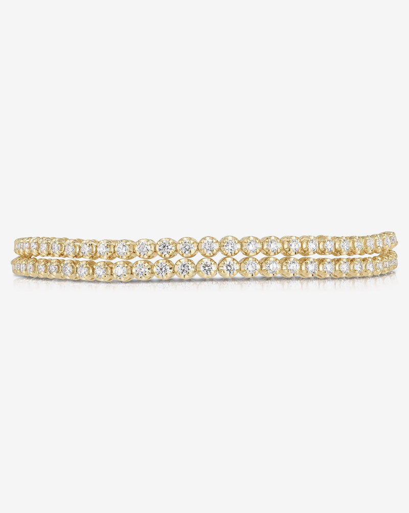 Ring Concierge Multiway Tennis Necklace + Double Wrap Bracelet 14k yellow gold