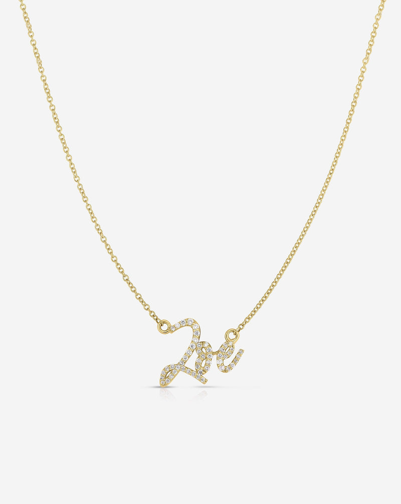 Ring Concierge Necklaces Personalized Diamond Script Name Necklace in 14K Yellow Gold