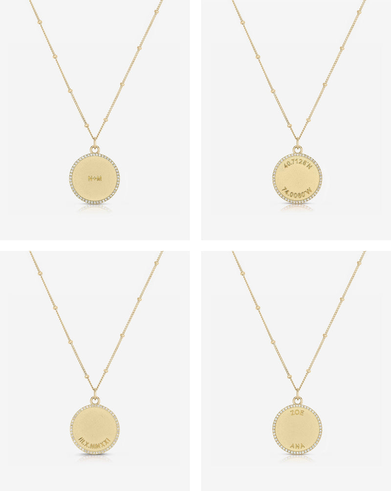 Ring Concierge Necklaces Personalized Medallion Necklace