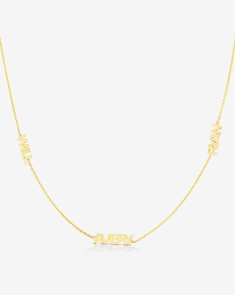 Ring Concierge Necklaces Personalized Multi-Name Necklace in 14K Yellow Gold