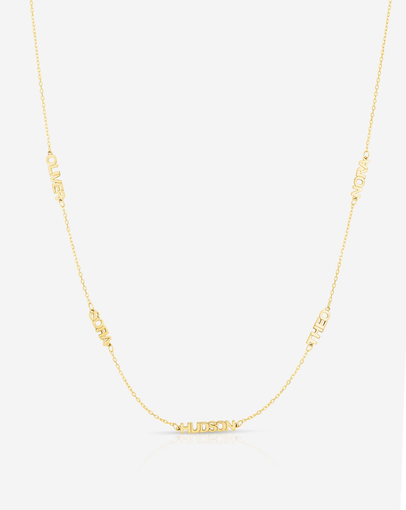 Ring Concierge Necklaces Personalized Multi-Name Necklace in 14K Yellow Gold