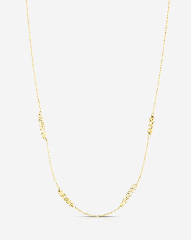 Ring Concierge Necklaces Personalized Multi-Name Necklace in 14K Yellow Gold