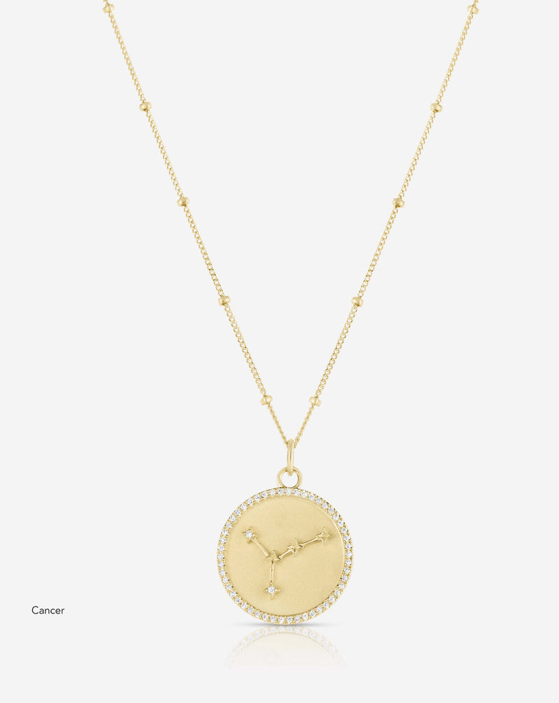 Ring Concierge Necklaces Zodiac Constellation Necklace Cancer