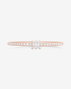 Ring Concierge Rings 14k Rose Gold Baguette + Pavé Diamond Ring