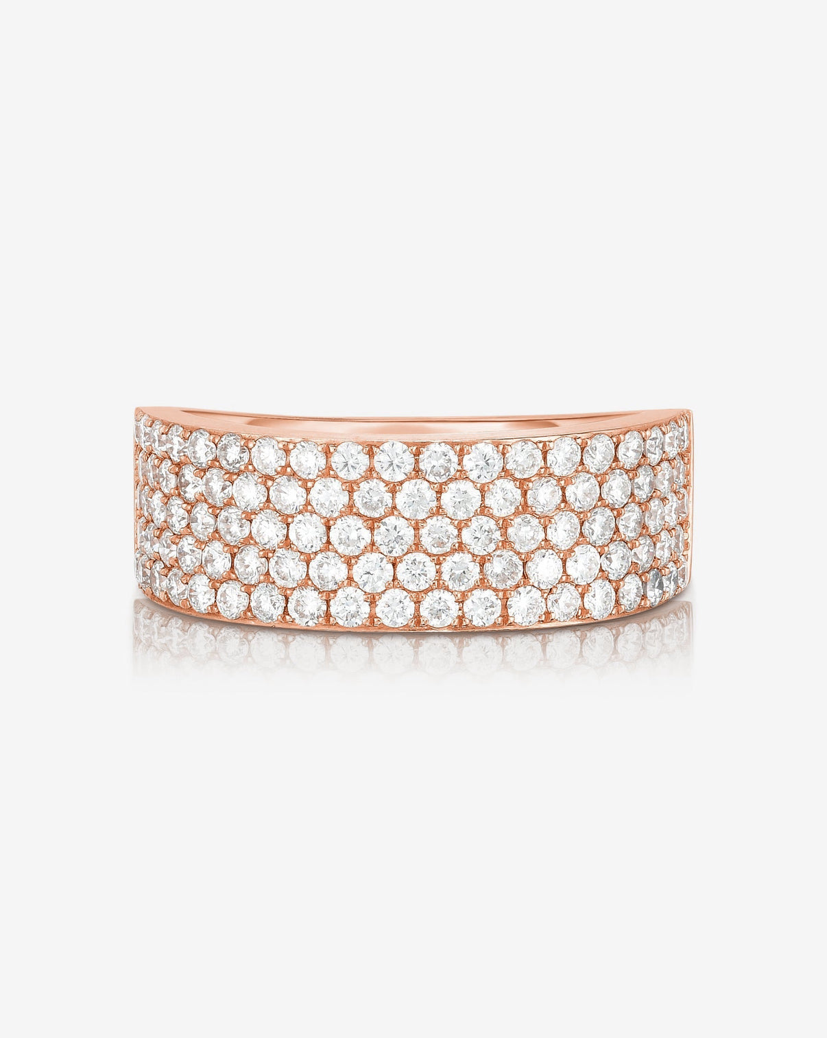 Ring Concierge Rings 14k Rose Gold / 5 Five Row Stackable Pavé Ring 14k rose gold 