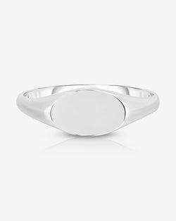 Ring Concierge Rings 14k White Gold / 2 Engravable Gold Signet Ring