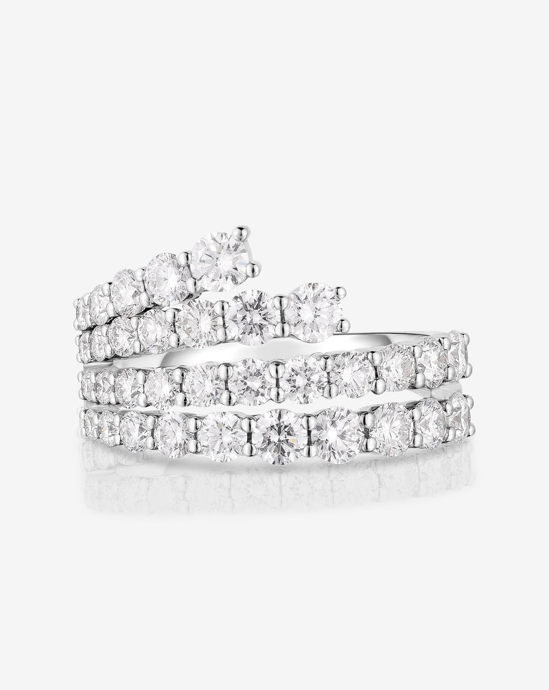 Ring Concierge Rings 14k White Gold / 5 Fanned Diamond Statement Ring
