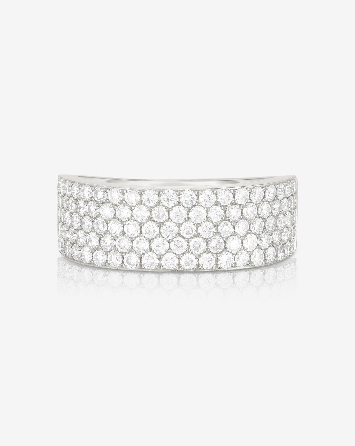 Ring Concierge Rings Five Row Stackable Pavé Ring 14k white gold