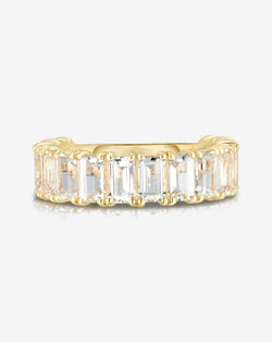 Ring Concierge Rings 14k Yellow Gold / 3/4 / 5 Emerald Cut White Topaz Ring