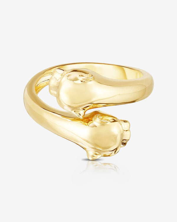 Ring Concierge Rings 14k Yellow Gold / 3 Double Panther Gold Ring
