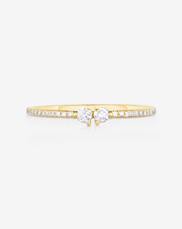 Ring Concierge Rings 14k Yellow Gold / 3 Twin Diamond Ring