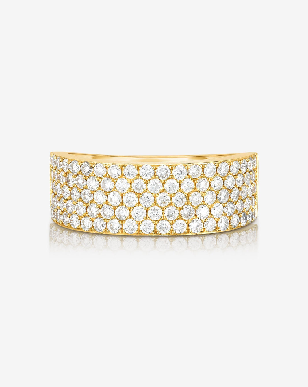 Ring Concierge Rings 14k Yellow Gold / 5.5 Five Row Stackable Pavé Ring