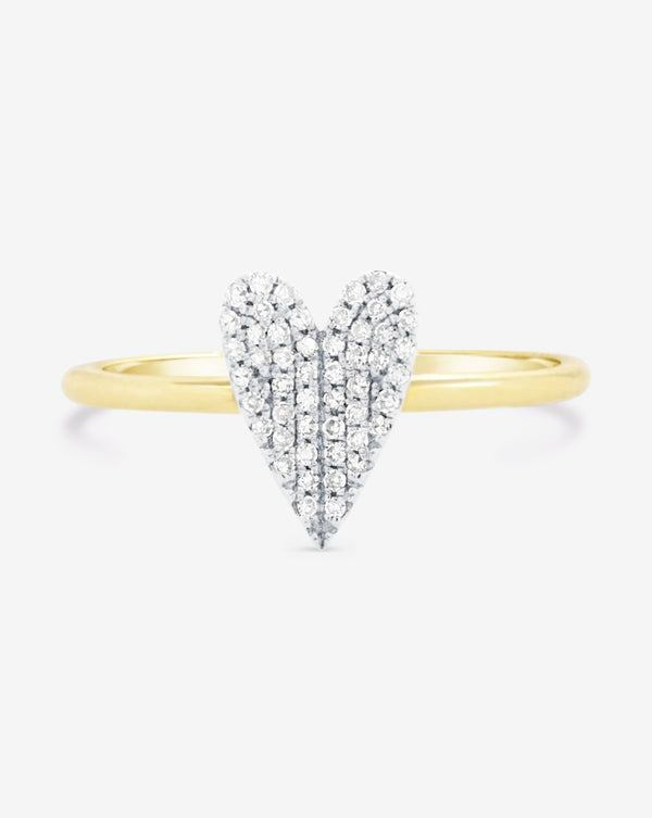 Ring Concierge Rings Diamond Heart Ring - 14k yellow gold