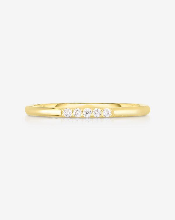 Ring Concierge Rings 14k Yellow Gold / 5 Diamond Row Stackable Ring