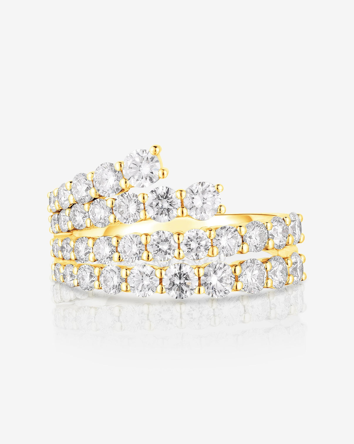 Ring Concierge Rings 14k Yellow Gold / 5 Fanned Diamond Statement Ring