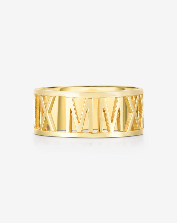 Ring Concierge Rings 14k Yellow Gold / 5 Roman Numeral Personalized Ring