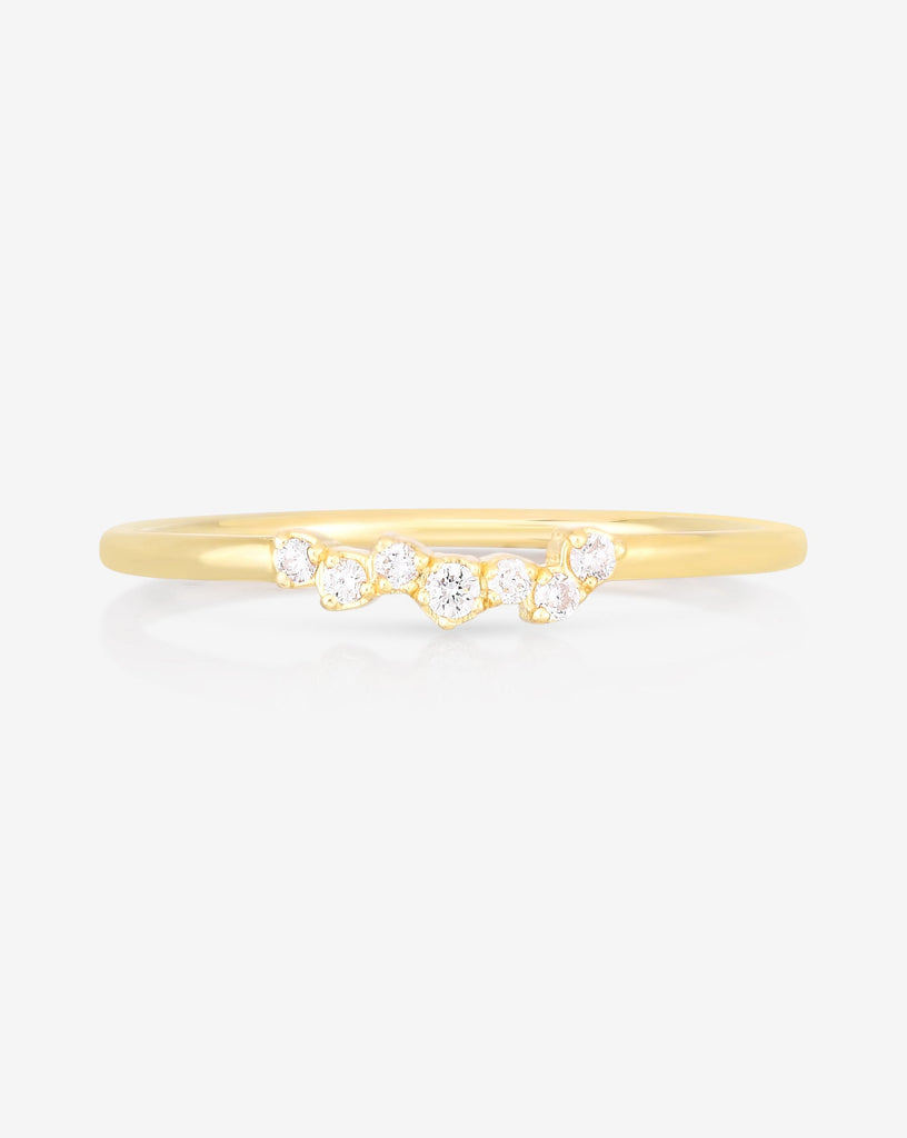 Diamond Mini Star Stack Ring 14K Yellow Gold / 6
