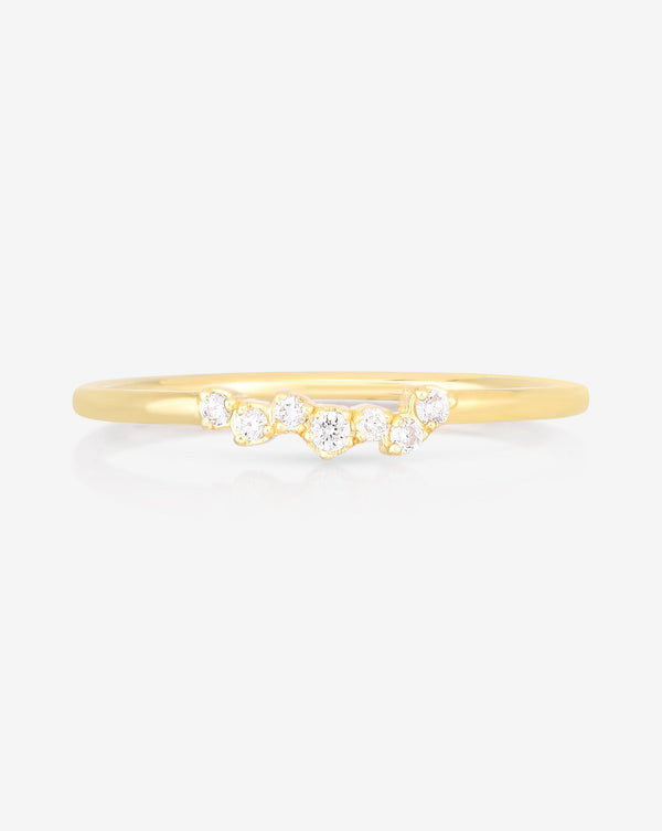 Ring Concierge Rings 14k Yellow Gold / 5 Scattered Diamond Stackable Ring