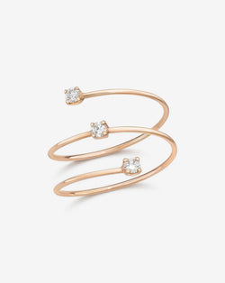 Ring Concierge Rings 18k Rose Gold / 5 Floating Diamond Wrap Ring