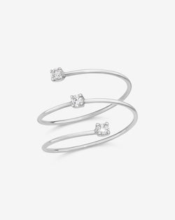 Ring Concierge Rings 18k White Gold / 5 Floating Diamond Wrap Ring