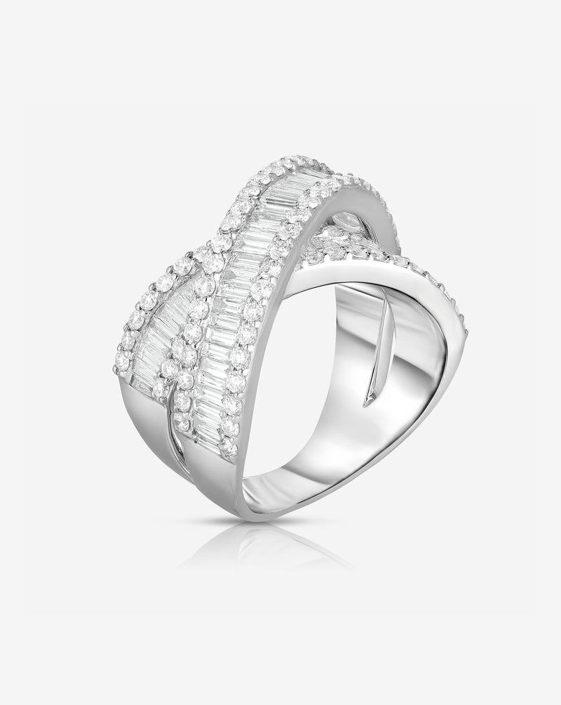 Baguette Crossover Ring – Ring Concierge