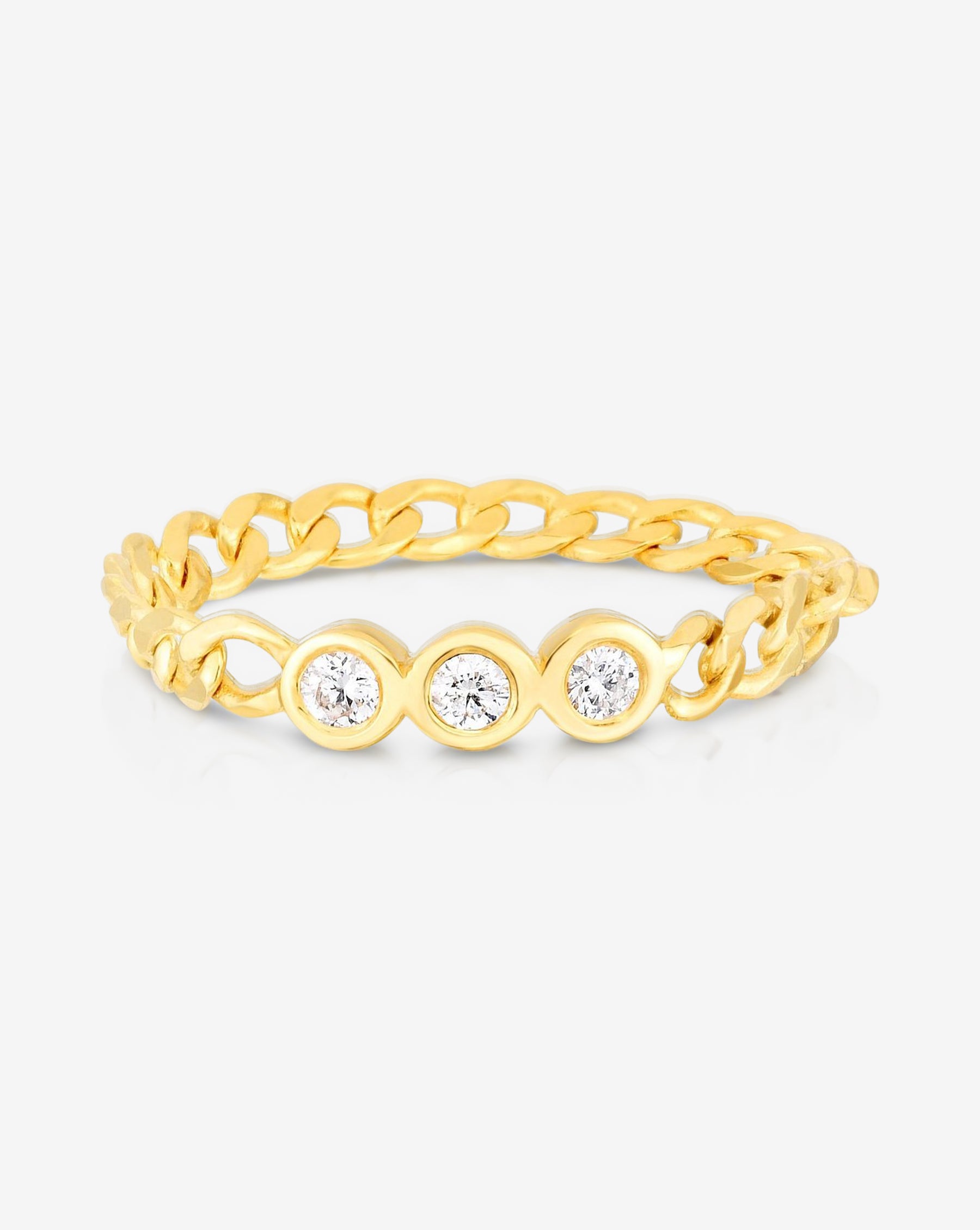 Diamond Trio Chain Ring – Ring Concierge