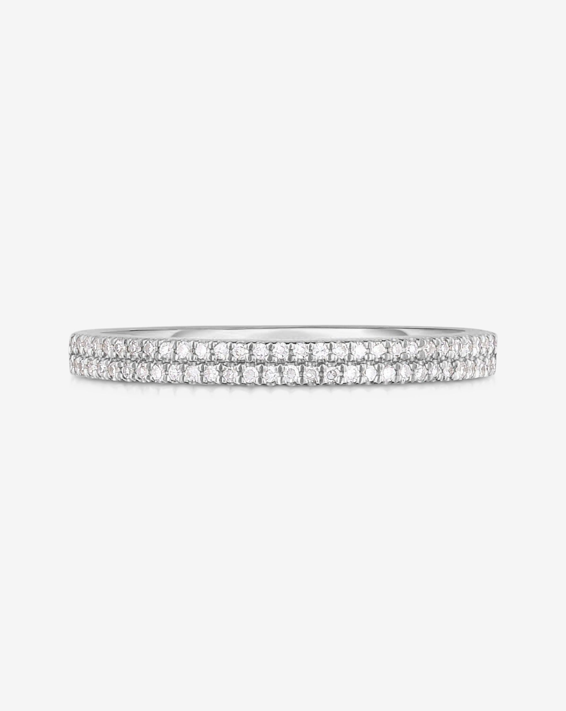 Double Row Stackable Pavé Ring – Ring Concierge