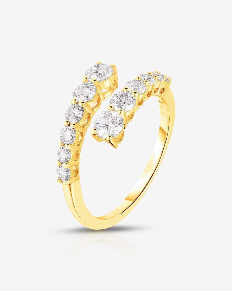 Ring Concierge Rings Graduated Diamond Wrap Ring in YG