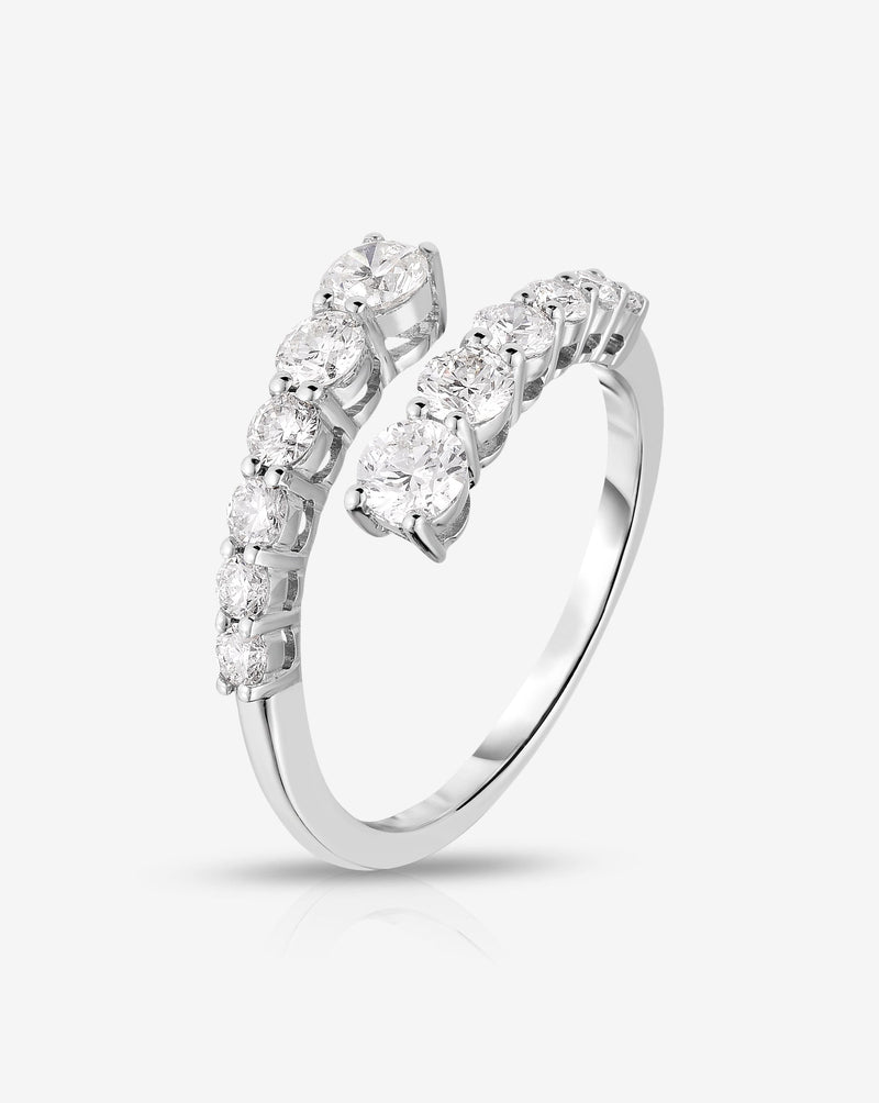 Ring Concierge Rings Graduated Diamond Wrap Ring in WG