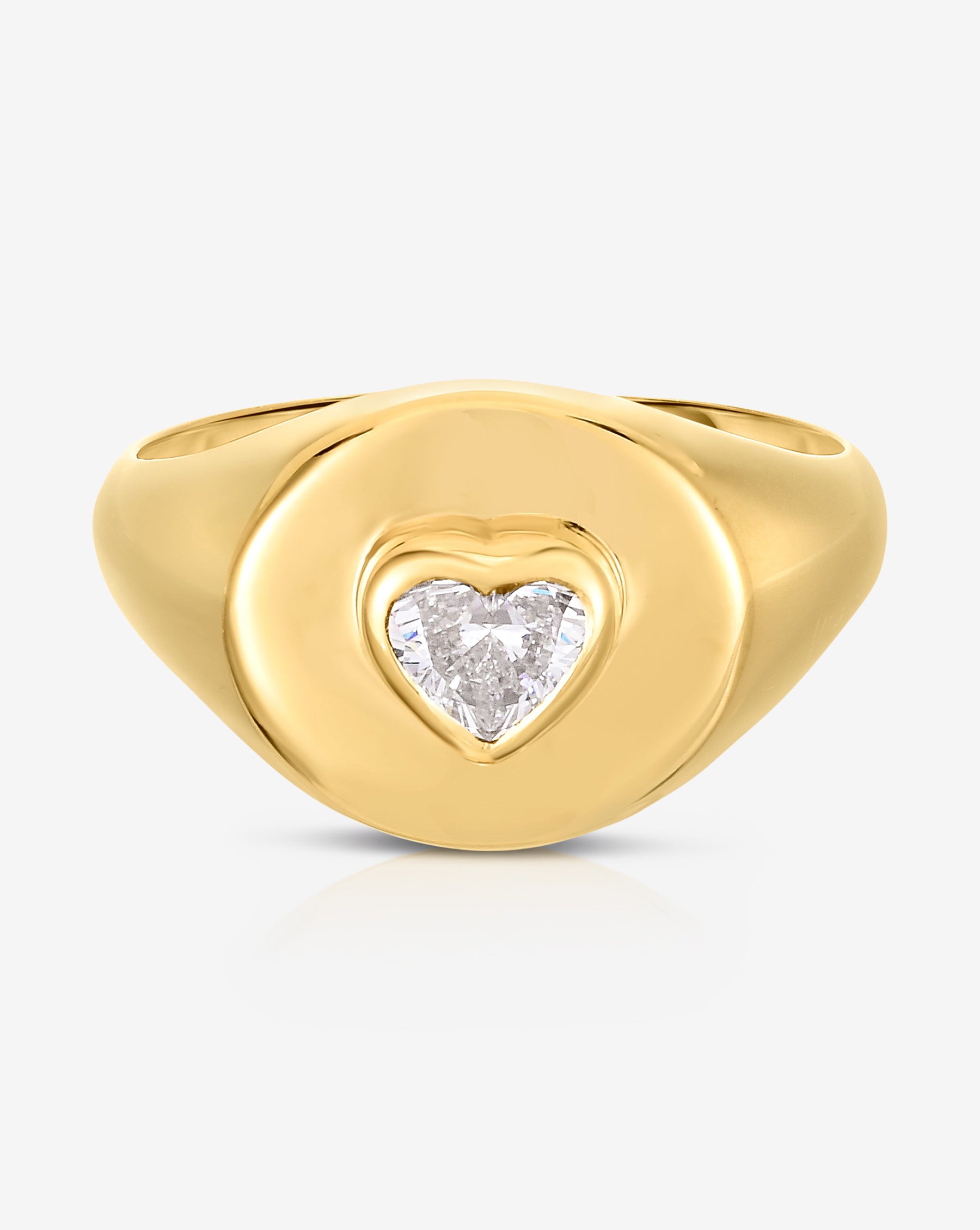 Heart hotsell pinky signet ring