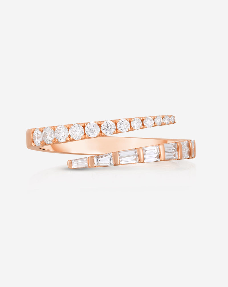 Ring Concierge Rings Luxe Open Diamond Wrap Ring in 14K Rose Gold