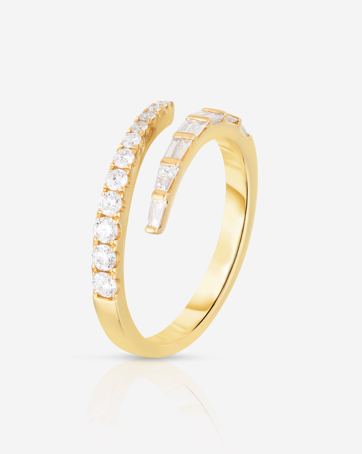 Ring Concierge Rings Luxe Open Diamond Wrap Ring in 14K Yellow Gold
