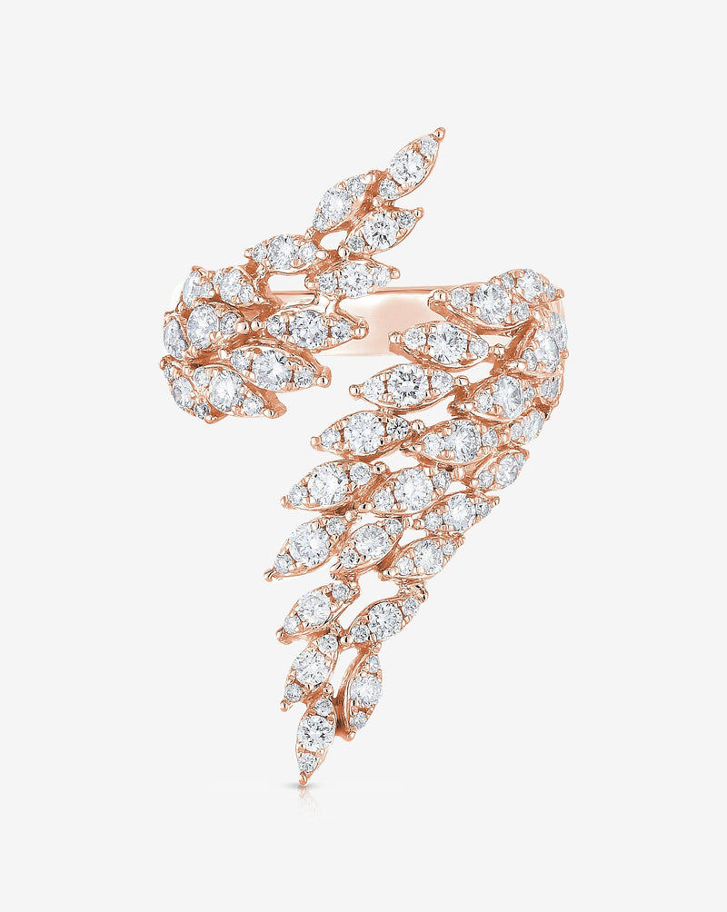 Ring Concierge Rings Marquise Illusion Diamond Wrap Ring in 14K Rose Gold
