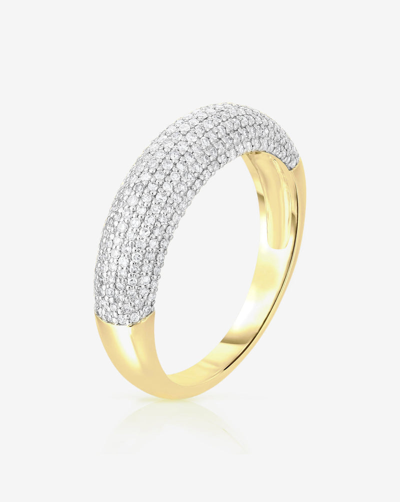 Ring Concierge Rings Pavé Diamond Cloud Ring 14k yellow gold side view